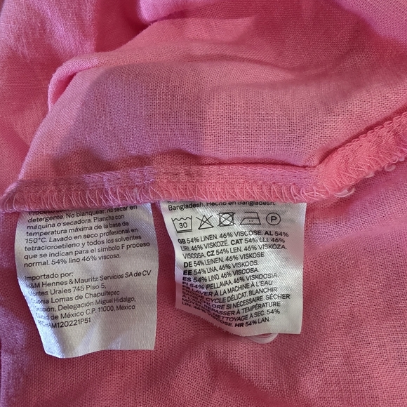 Lin Melange Woman Blouse Sz S Pink 
Boton up - Picture 8 of 9